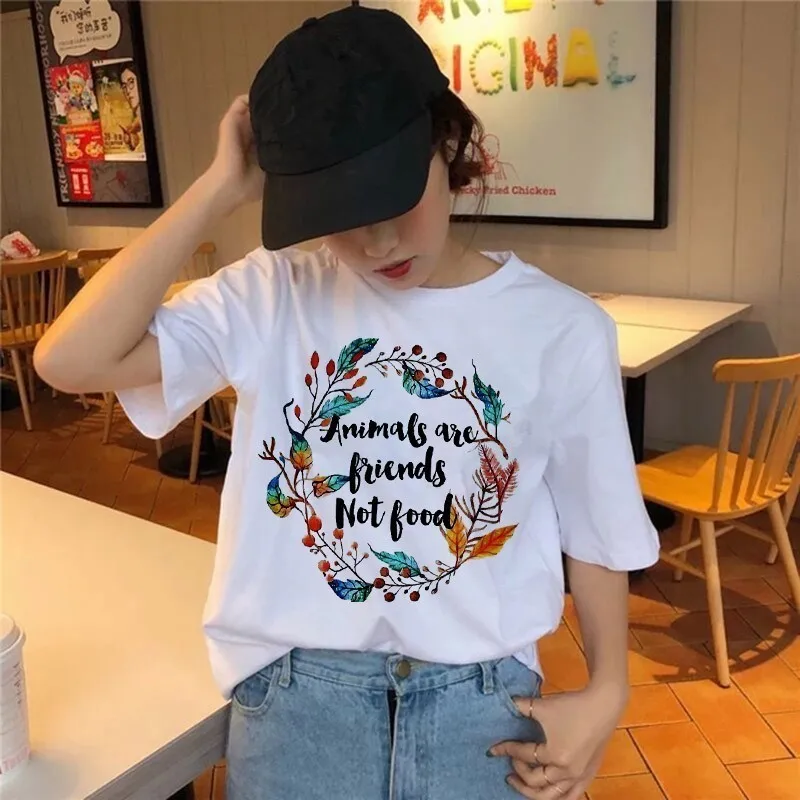 Vegan Cartoon Short Sleeve Cute Female T-shirt Womens Clothes Casual T Shirt Harajuku Vegan Shirt Tshirt Fashion Top Tee
Vegan Cartoon Short Sleeve Cute Female T-shirt Womens Clothes Casual T Shirt Harajuku Vegan Shirt Tshirt Fashion Top Tee