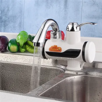 Warmtoo 220V Instant Tankless LED Digital Electric Kitchen Heater Faucet Deck Mounted Hot Water Tap