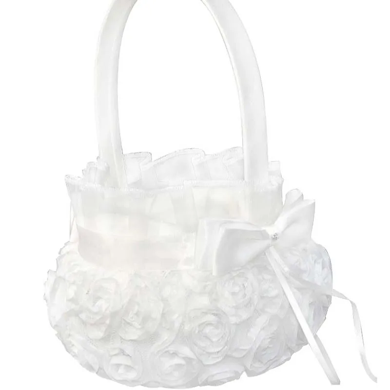 Romantic 2018 Lovely Design Flower Basket for Wedding Ceremony Party Love Case Satin Elegant Bowknot & Rose Flower Girl Basket
Romantic 2018 Lovely Design Flower Basket for Wedding Ceremony Party Love Case Satin Elegant Bowknot & Rose Flower Girl Basket
