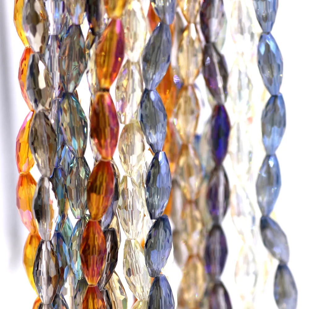 ZHUBI 40pcs/lot Plated Glass Faceted Rice Beads DIY 8*17mm Crystal Olive For Women Jewelry Making Crafts Accessories Wholesale
ZHUBI 40pcs/lot Plated Glass Faceted Rice Beads DIY 8*17mm Crystal Olive For Women Jewelry Making Crafts Accessories Wholesale
