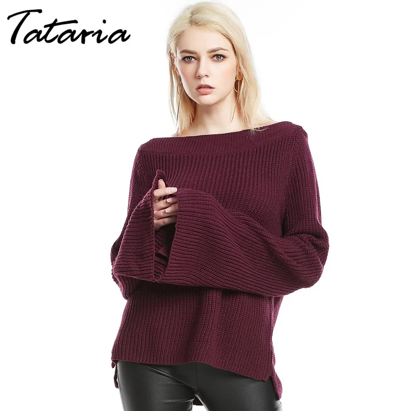 Spring Off Shoulder Sweaters Pullover Women Large Size Sweater Female Knitted Tops Loose Open Shoulder Outwear Horn Sleeve
Spring Off Shoulder Sweaters Pullover Women Large Size Sweater Female Knitted Tops Loose Open Shoulder Outwear Horn Sleeve