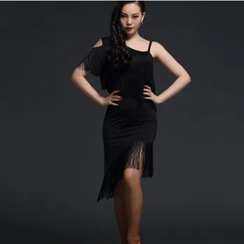 Latin Dance Dress for Women Girls Black Red Tassel Latin Skirt Fringe Latin Tango Ballroom Salsa Cha Cha Performance Dance Dress 
Latin Dance Dress for Women Girls Black Red Tassel Latin Skirt Fringe Latin Tango Ballroom Salsa Cha Cha Performance Dance Dress