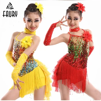Girls Latin dance Dress Sequins Stage Tassel Competition Latin Costumes Gymnastics Practice Performance Dress Kids Dancewear
Girls Latin dance Dress Sequins Stage Tassel Competition Latin Costumes Gymnastics Practice Performance Dress Kids Dancewear