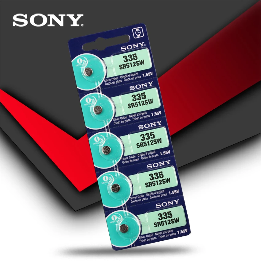 5pc new Sony 100% Original 335 SR512SW 1.55V Silver Oxide Button Cell Coin Battery MADE IN JAPAN
5pc new Sony 100% Original 335 SR512SW 1.55V Silver Oxide Button Cell Coin Battery MADE IN JAPAN