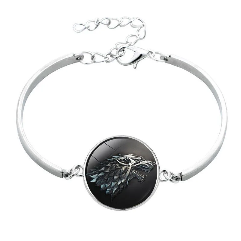 1PC HBO Game of Thrones series keychain family wappens Ice wolf House Targaryen Bangle Women Men Punk Summer Bracelet Jewelry
1PC HBO Game of Thrones series keychain family wappens Ice wolf House Targaryen Bangle Women Men Punk Summer Bracelet Jewelry