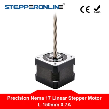 Nema 17 Non-captive Linear Stepper Motor Precision Linear Actuator 34mm Stack 0.7A Lead Screw Length 150mm for 3D Printers
Nema 17 Non-captive Linear Stepper Motor Precision Linear Actuator 34mm Stack 0.7A Lead Screw Length 150mm for 3D Printers