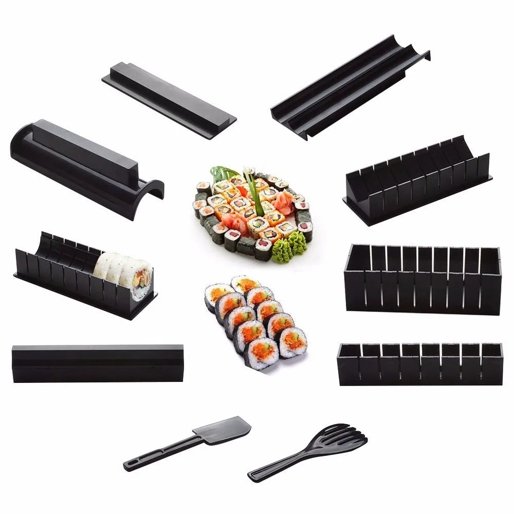 10 Pcs/set Plastic Sushi Maker Set Onigiri Mold Kits DIY Kitchen Safty Sushi Roller Bento Accessories Tools
10 Pcs/set Plastic Sushi Maker Set Onigiri Mold Kits DIY Kitchen Safty Sushi Roller Bento Accessories Tools