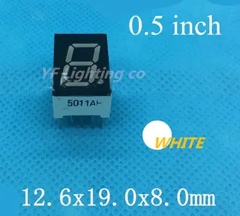 20PCS/LOT 0.5 inch 1 Bit 7 Segment WHITE LED Display 0.5" 0.5in Digital Tube Common anode(Nixie tube)
20PCS/LOT 0.5 inch 1 Bit 7 Segment WHITE LED Display 0.5" 0.5in Digital Tube Common anode(Nixie tube)
