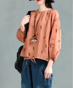 Plus size women clothing Funny t shirts embroidered butterfly linen tee top T-shirts
Plus size women clothing Funny t shirts embroidered butterfly linen tee top T-shirts