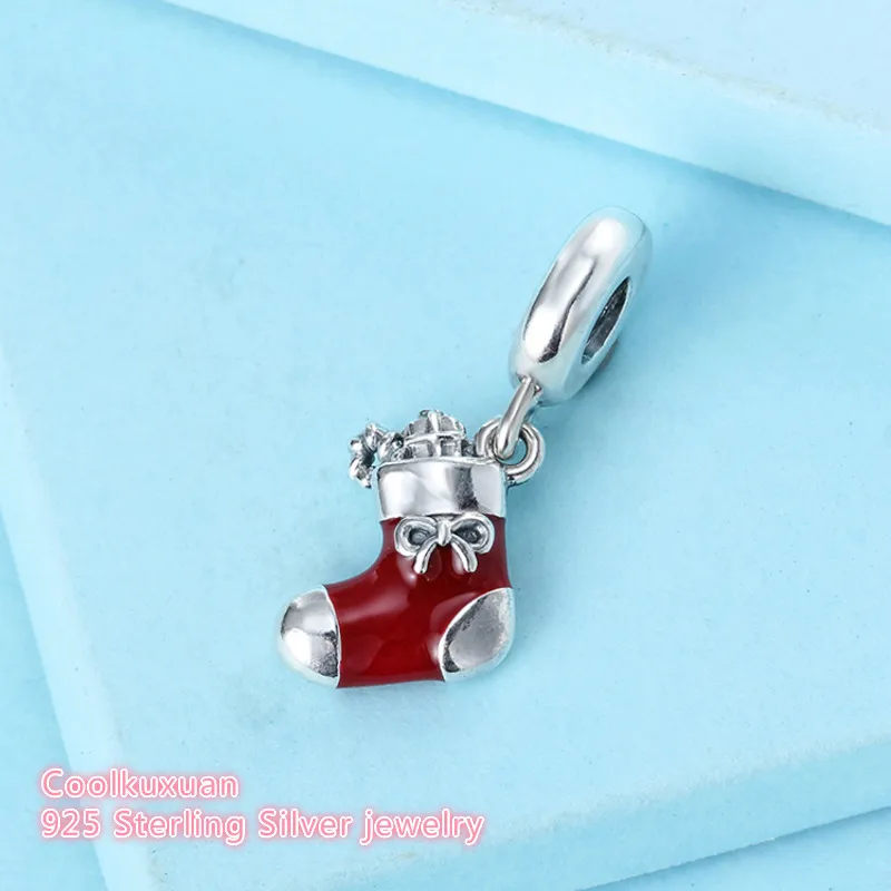 Winter Original 925 Sterling Silver Christmas gift Red Enamel Festive Stocking Dangle Beads Fit Pandora Charms Bracelet
Winter Original 925 Sterling Silver Christmas gift Red Enamel Festive Stocking Dangle Beads Fit Pandora Charms Bracelet