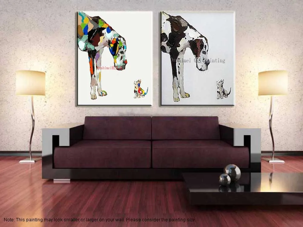 Cheap Art Wall Decor Pet Dog Painting 100% Handmade Abstract Dog and Cat Paintings Knife Animals Oil Painting On Canvas
Cheap Art Wall Decor Pet Dog Painting 100% Handmade Abstract Dog and Cat Paintings Knife Animals Oil Painting On Canvas