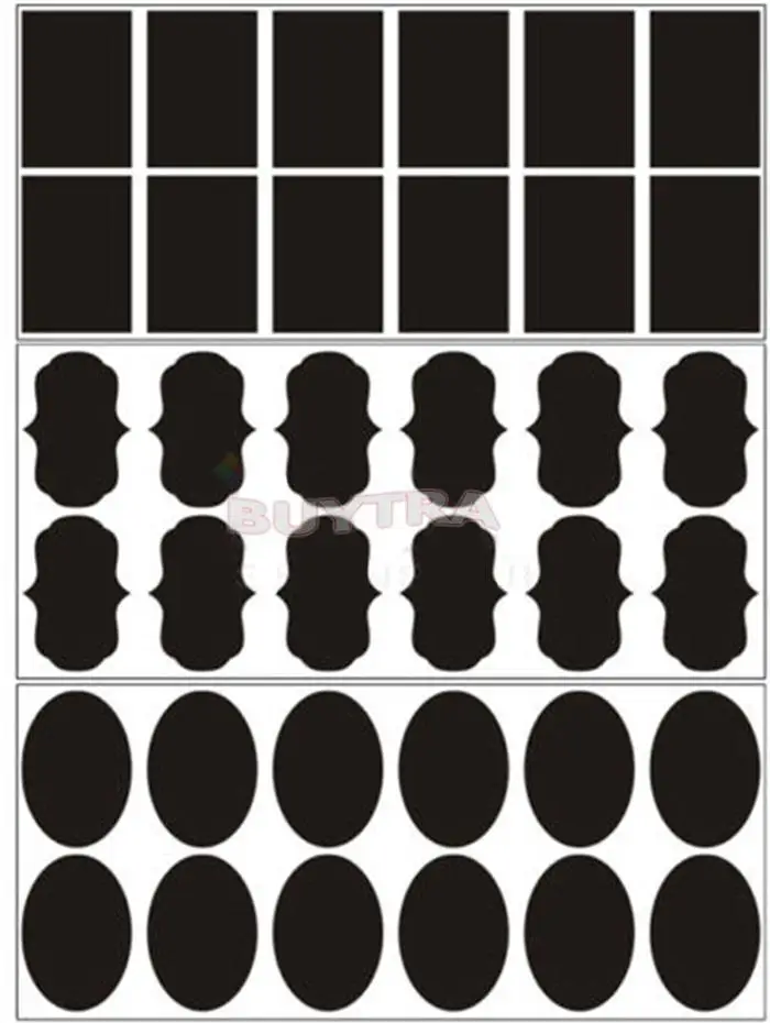36Pcs/Set Blackboard Sticker Waterproof Mason Jar Bottle Stickers Labels Home Kitchen Jars Stickers Chalkboard Lables Tags
36Pcs/Set Blackboard Sticker Waterproof Mason Jar Bottle Stickers Labels Home Kitchen Jars Stickers Chalkboard Lables Tags