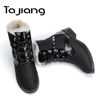Ta Jiang Women Boots Warm Plush Winter Boots Shoes Woman Autumn Ankle Boots Ladies Lace-up Med Heels Snow Boots
Ta Jiang Women Boots Warm Plush Winter Boots Shoes Woman Autumn Ankle Boots Ladies Lace-up Med Heels Snow Boots