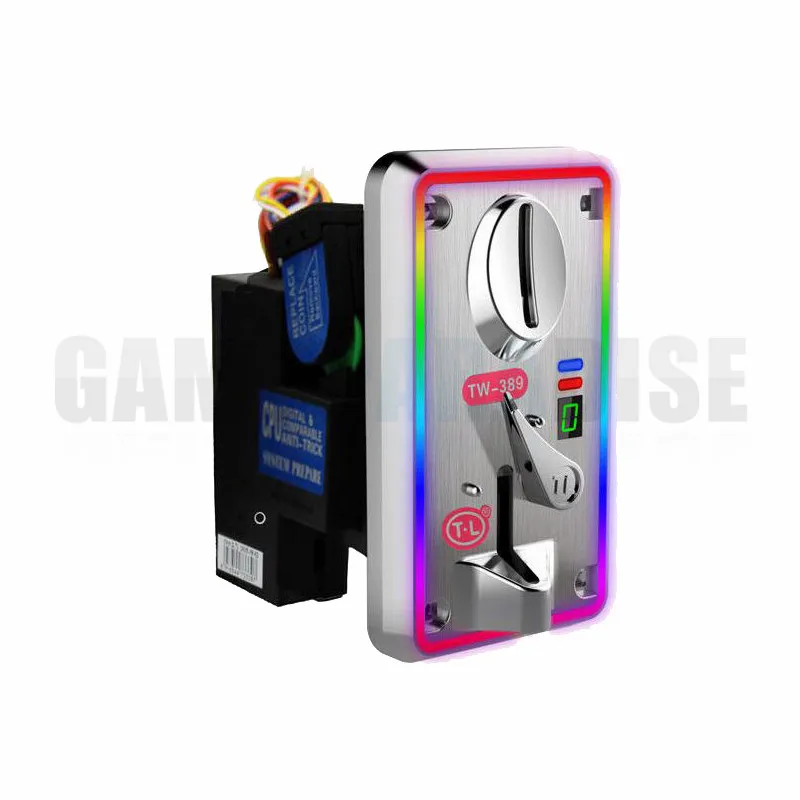 Newest 1Pcs coin Acceptor with colorful LED Front Entry Single Coin comparision TL 389
Newest 1Pcs coin Acceptor with colorful LED Front Entry Single Coin comparision TL 389