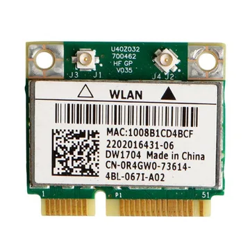Wireless Adapter Card for Dell Inspiron 7720 DW1704 WLAN WiFi 802.11 b/g/n + Bluetooth MiniPCI Card R4GW0
Wireless Adapter Card for Dell Inspiron 7720 DW1704 WLAN WiFi 802.11 b/g/n + Bluetooth MiniPCI Card R4GW0