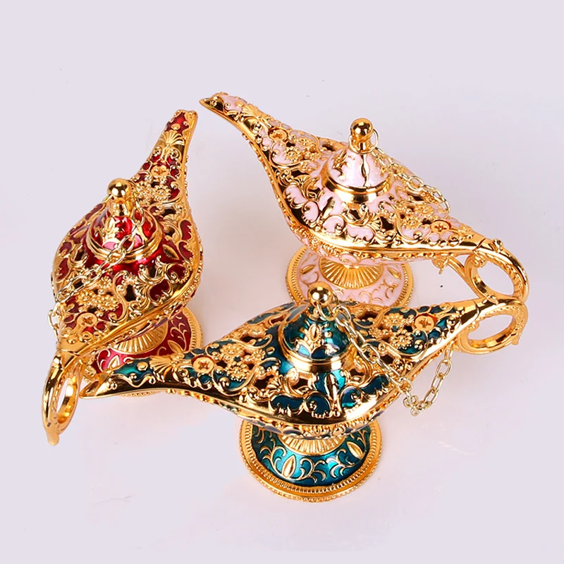 Aladdin Home Decor Incense Burners Fairy Tale Magic Lamps Tea Pot Genie Lamp Vintage Toys For Gifts Decorative ornaments
Aladdin Home Decor Incense Burners Fairy Tale Magic Lamps Tea Pot Genie Lamp Vintage Toys For Gifts Decorative ornaments