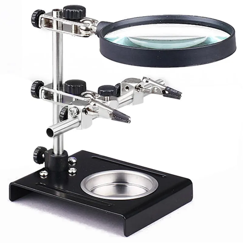New Helping Hand Soldering Auxiliary Clip Magnifier 3X Stand Electronic Welding Clamp Magnifying Station Holder Bracket
New Helping Hand Soldering Auxiliary Clip Magnifier 3X Stand Electronic Welding Clamp Magnifying Station Holder Bracket