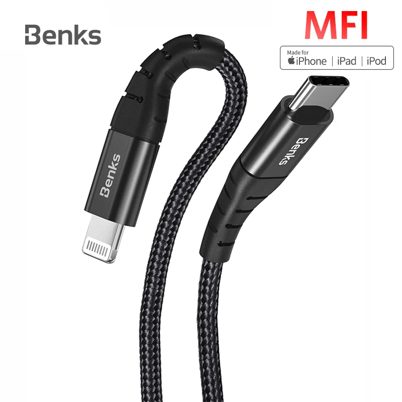 Benks M11 MFi Certified C94 USB C to Lightning Cable PD Fast Charging Type C Data Cord For iPhone XS MAX XR X 8Plus iPad Pro
Benks M11 MFi Certified C94 USB C to Lightning Cable PD Fast Charging Type C Data Cord For iPhone XS MAX XR X 8Plus iPad Pro