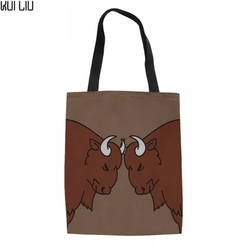 Cute Cartoon Buffalo Printing Shopping Bags Ladies Large Shoulder Bags Beach Pouch for Females Kawaii Linen Reusable Bag
Cute Cartoon Buffalo Printing Shopping Bags Ladies Large Shoulder Bags Beach Pouch for Females Kawaii Linen Reusable Bag