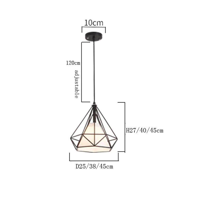 North Eupore Simple Diamond Suspension Pendant Lamp