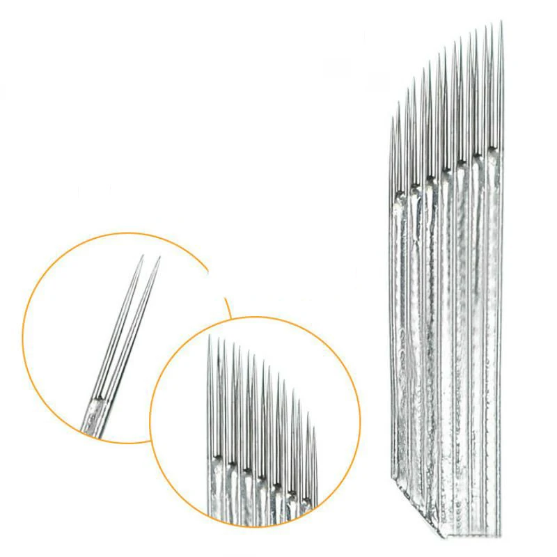 50 pcs 2 row 15 needle Permanent Makeup Eyebrow Tatoo Blade Microblading Needles For 3D Embroidery Manual Tattoo Pen Machine
50 pcs 2 row 15 needle Permanent Makeup Eyebrow Tatoo Blade Microblading Needles For 3D Embroidery Manual Tattoo Pen Machine