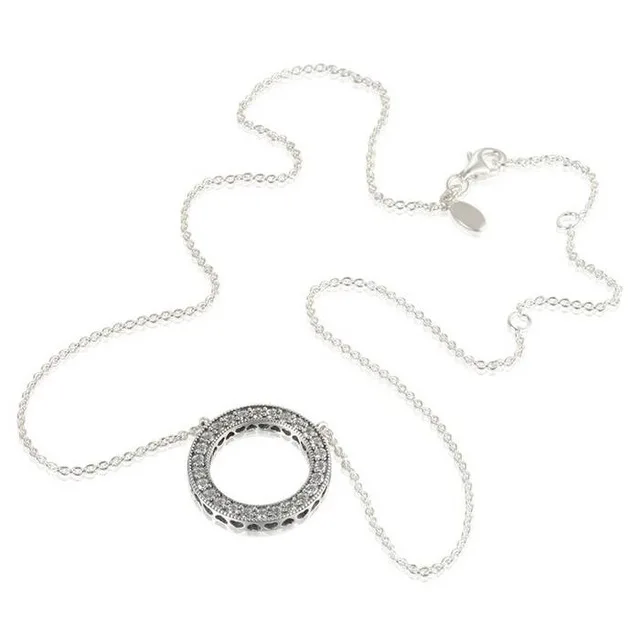 Pandulaso Round Openwork Pendant & Necklace 45cm 925 Sterling Silver Jewelry Elegant Necklace For Woman Fashion Jewelry
Pandulaso Round Openwork Pendant & Necklace 45cm 925 Sterling Silver Jewelry Elegant Necklace For Woman Fashion Jewelry