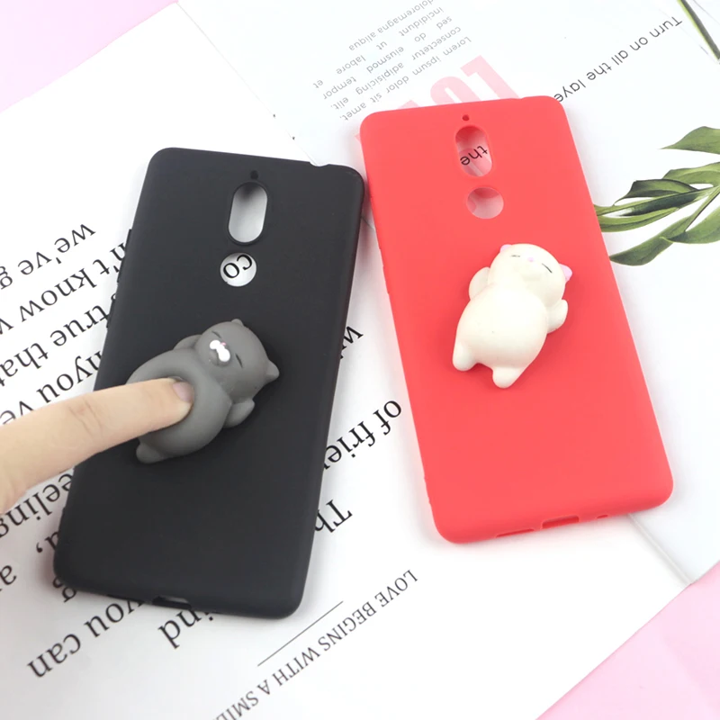 3D Мягкие игрушки чехол с милым котом для Meizu 17 16T 15 M3S M3 mini M5S M6S M8 M9 Note MX6 Love Heart Candy Cover