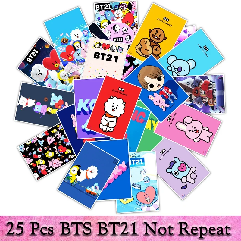 25Pcs/a lot BTS DIY Kpop BT21 Stickers Bangtan Boys Waterproof Stickers Photo Scrapbooking Laptop Phone Decor kids toys
25Pcs/a lot BTS DIY Kpop BT21 Stickers Bangtan Boys Waterproof Stickers Photo Scrapbooking Laptop Phone Decor kids toys