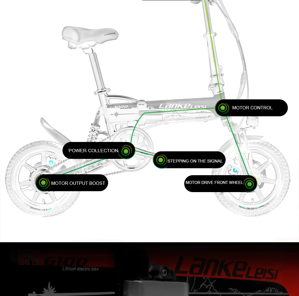 Flash Deal Electric bicycle to help travel small lithium battery new generation driving battery folding electric bicycle 14 inch mini bicyc 10