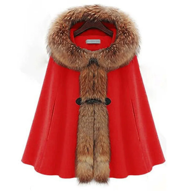Winter Woolen Coat Women Autumn Coat Korean Women Wool Jacket Women Cloak Fur Collar Shawl Overcoat Loose Long Coats Female H208
Winter Woolen Coat Women Autumn Coat Korean Women Wool Jacket Women Cloak Fur Collar Shawl Overcoat Loose Long Coats Female H208