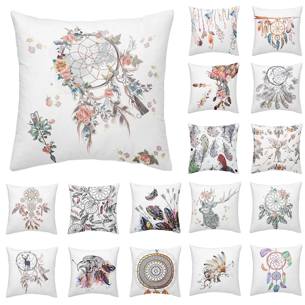 45cm x 45cm Cushion Cover Dreamcatcher Print Throw Pillows Cover Colorful Feather Print Home Decor Living Room Sofa Seat P15
45cm x 45cm Cushion Cover Dreamcatcher Print Throw Pillows Cover Colorful Feather Print Home Decor Living Room Sofa Seat P15