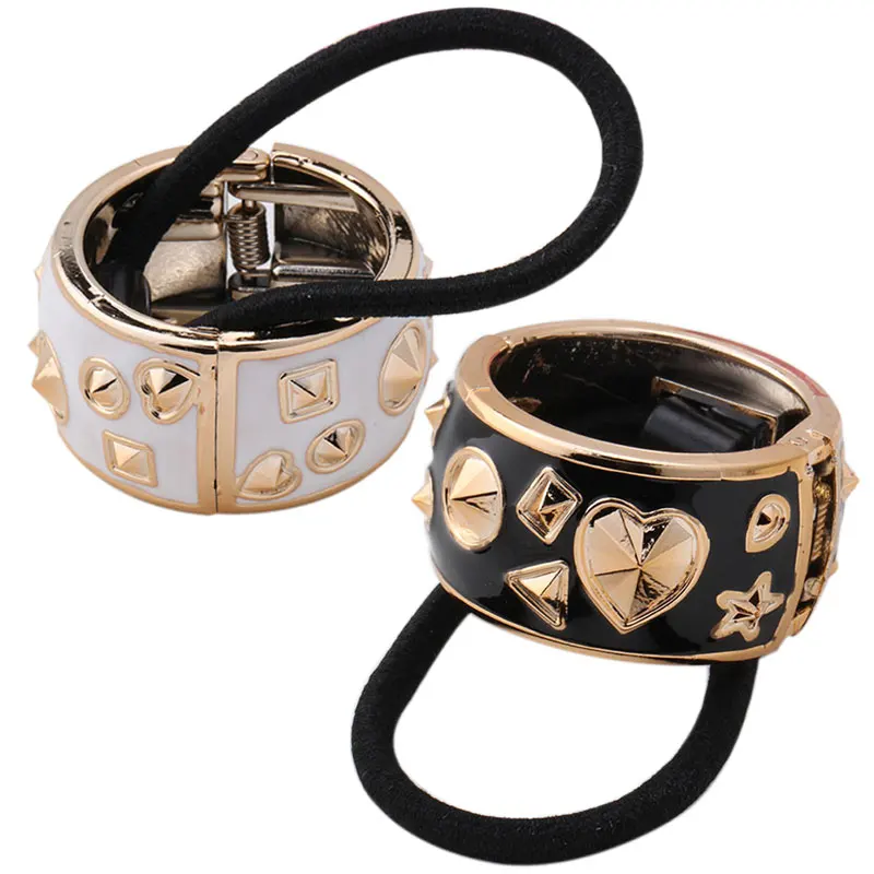 Girls Luxury Punk Elastic Hair Bands Silver Alloy Hair Accessories For Women Brief Rivet Scrunchy Ponytail Rope Hair Ring Buckle
Girls Luxury Punk Elastic Hair Bands Silver Alloy Hair Accessories For Women Brief Rivet Scrunchy Ponytail Rope Hair Ring Buckle