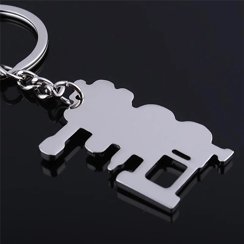 

Creative Steam Train Locomotive Design Metal Keychain Punk Rock Automotive Keyring Silver color Key Fob Holder Wholesale