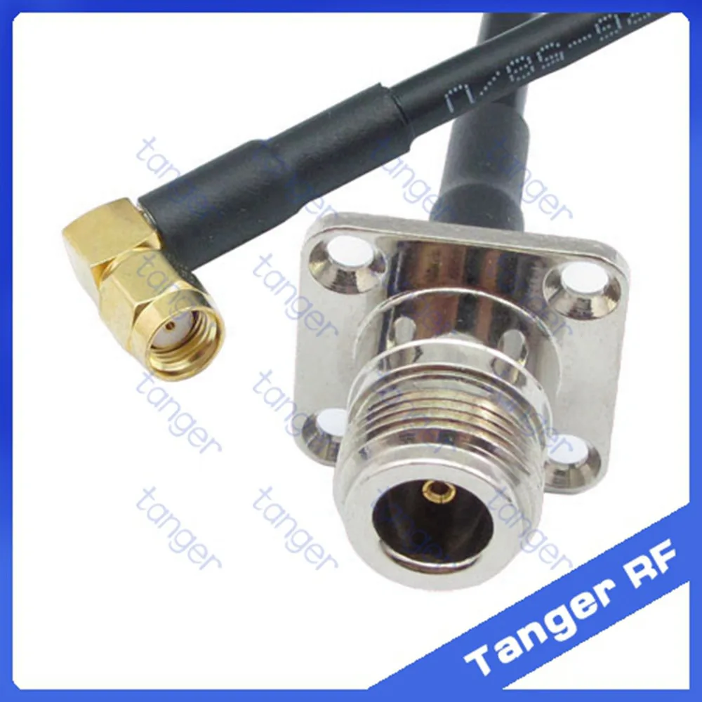 Hot sale N female jack 4 four hole panel to RP-SMA male connector right angle RF RG58 Pigtail Jumper Coaxial Cable 20inch 50cm
Hot sale N female jack 4 four hole panel to RP-SMA male connector right angle RF RG58 Pigtail Jumper Coaxial Cable 20inch 50cm