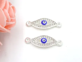 20Pcs Jewelry Connectors 26.5*8.5mm Evil Eye Connector Rhinestone Charms Artesanatos Acessorios Fermoir Mousqueton Bijoux B0027
20Pcs Jewelry Connectors 26.5*8.5mm Evil Eye Connector Rhinestone Charms Artesanatos Acessorios Fermoir Mousqueton Bijoux B0027