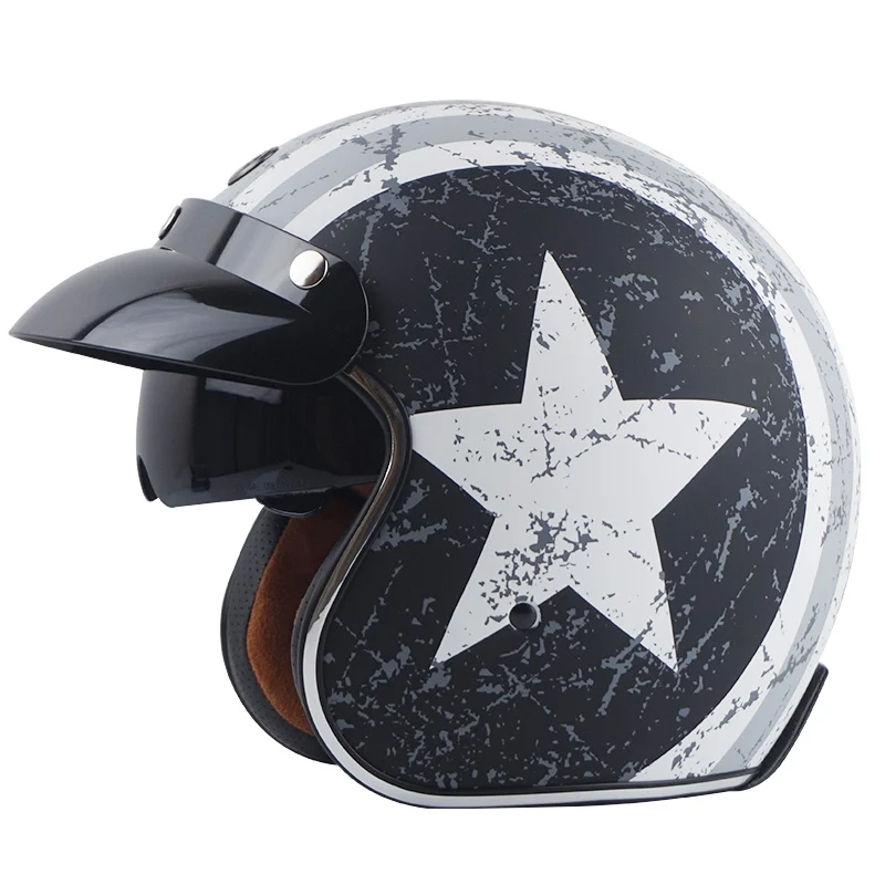 TORC Brand vintage motorcycle helmets open face jet helmet vespa scooter helmet MOTO pilot helmet with sunney visor ECE
TORC Brand vintage motorcycle helmets open face jet helmet vespa scooter helmet MOTO pilot helmet with sunney visor ECE