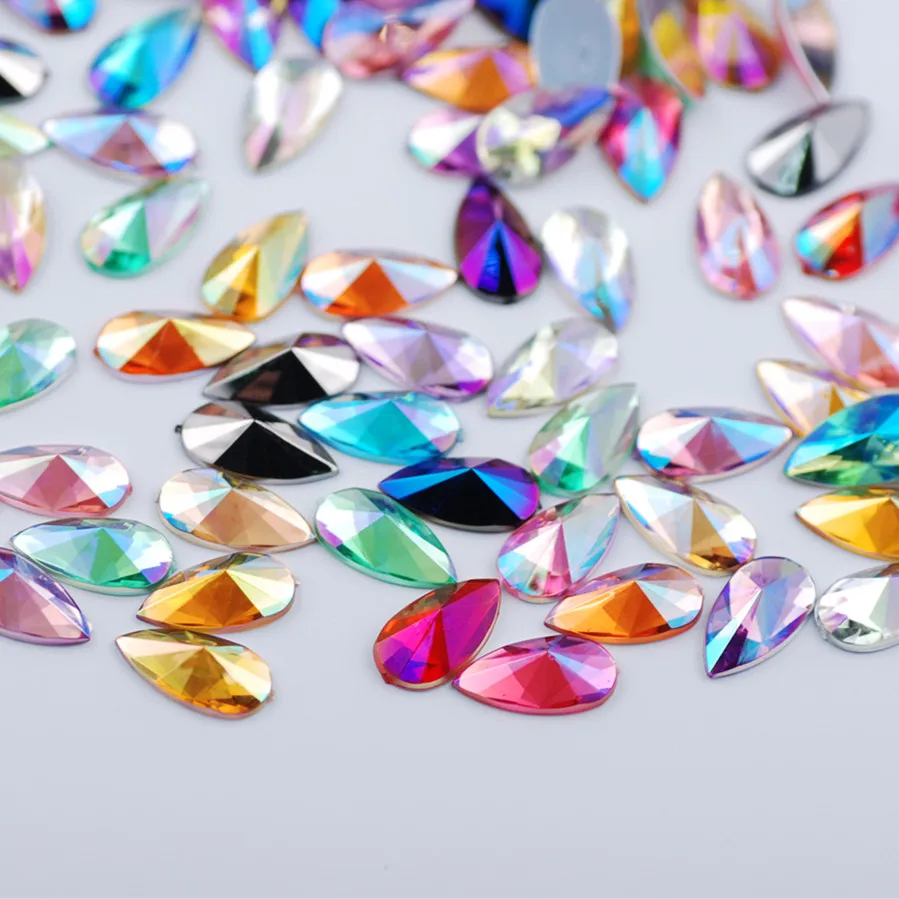 13Color 100pcs 8x13mm Tear Shape Acrylic Glue On Flatback Pointed Rhinestone Facets Drop Rhinestones For nail art DIY Decorate
13Color 100pcs 8x13mm Tear Shape Acrylic Glue On Flatback Pointed Rhinestone Facets Drop Rhinestones For nail art DIY Decorate