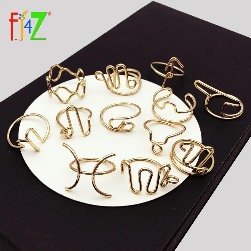 F.J4Z Hot 12 Horoscope Finger Rings Popular Gold Alloy Wire Handmade Sign of Zodiac Rings for Women Constellation Jewelry
F.J4Z Hot 12 Horoscope Finger Rings Popular Gold Alloy Wire Handmade Sign of Zodiac Rings for Women Constellation Jewelry