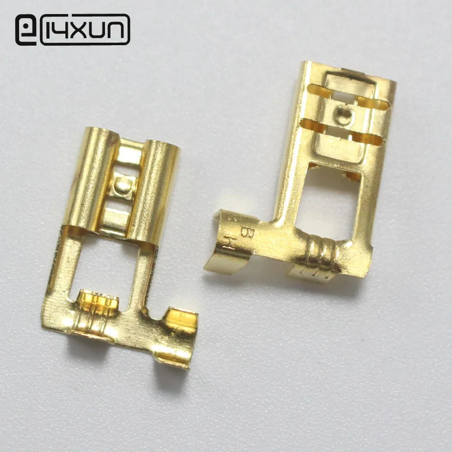50pcs Copper 6.3 Crimp Terminal 6.3mm Flag Type Uninsulated Spring Connector Right Angle Female Cold Terminal
50pcs Copper 6.3 Crimp Terminal 6.3mm Flag Type Uninsulated Spring Connector Right Angle Female Cold Terminal