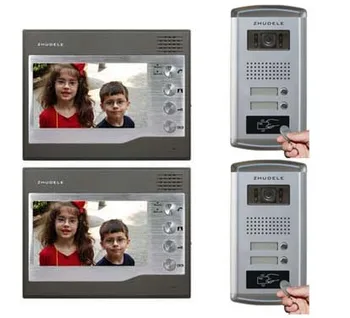 ZHUDELE Home Security For 2-Apartment 2 Doors 2X7"Video Door Phone Monitor Intercom Doorbell+ HD IR Camera w/t ID Card Unlocking
ZHUDELE Home Security For 2-Apartment 2 Doors 2X7"Video Door Phone Monitor Intercom Doorbell+ HD IR Camera w/t ID Card Unlocking