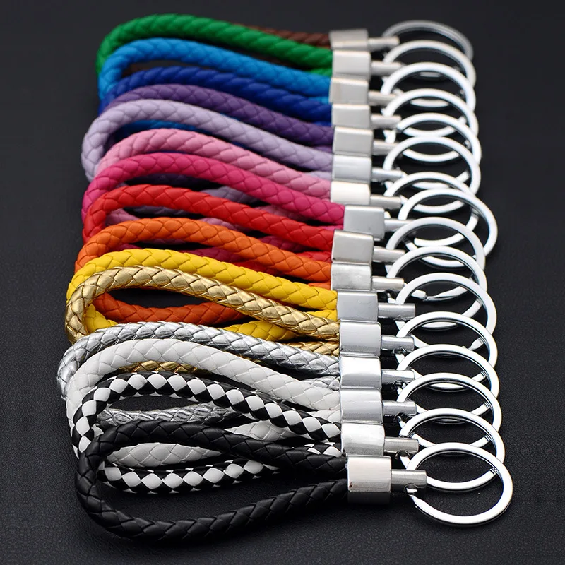 Fashion Keychain Leather Rope Key Chain Men Keyring for Car Key Ring Chain Handmade Waven Keychains for Women Bag Charm Chaveiro
Fashion Keychain Leather Rope Key Chain Men Keyring for Car Key Ring Chain Handmade Waven Keychains for Women Bag Charm Chaveiro