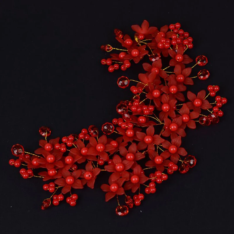 Handmade Bride Head Jewelry Wedding Hair Accessories Tiaras Pearl Beads Bridal Hair Piece White Red Flower Headpiece Headbands
Handmade Bride Head Jewelry Wedding Hair Accessories Tiaras Pearl Beads Bridal Hair Piece White Red Flower Headpiece Headbands