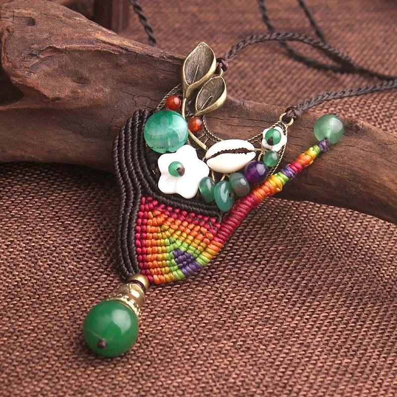 Handmade braided Fashion vintage Aventurine necklace women shell flowes jewelry,New ethnic necklace nature stones necklace
Handmade braided Fashion vintage Aventurine necklace women shell flowes jewelry,New ethnic necklace nature stones necklace