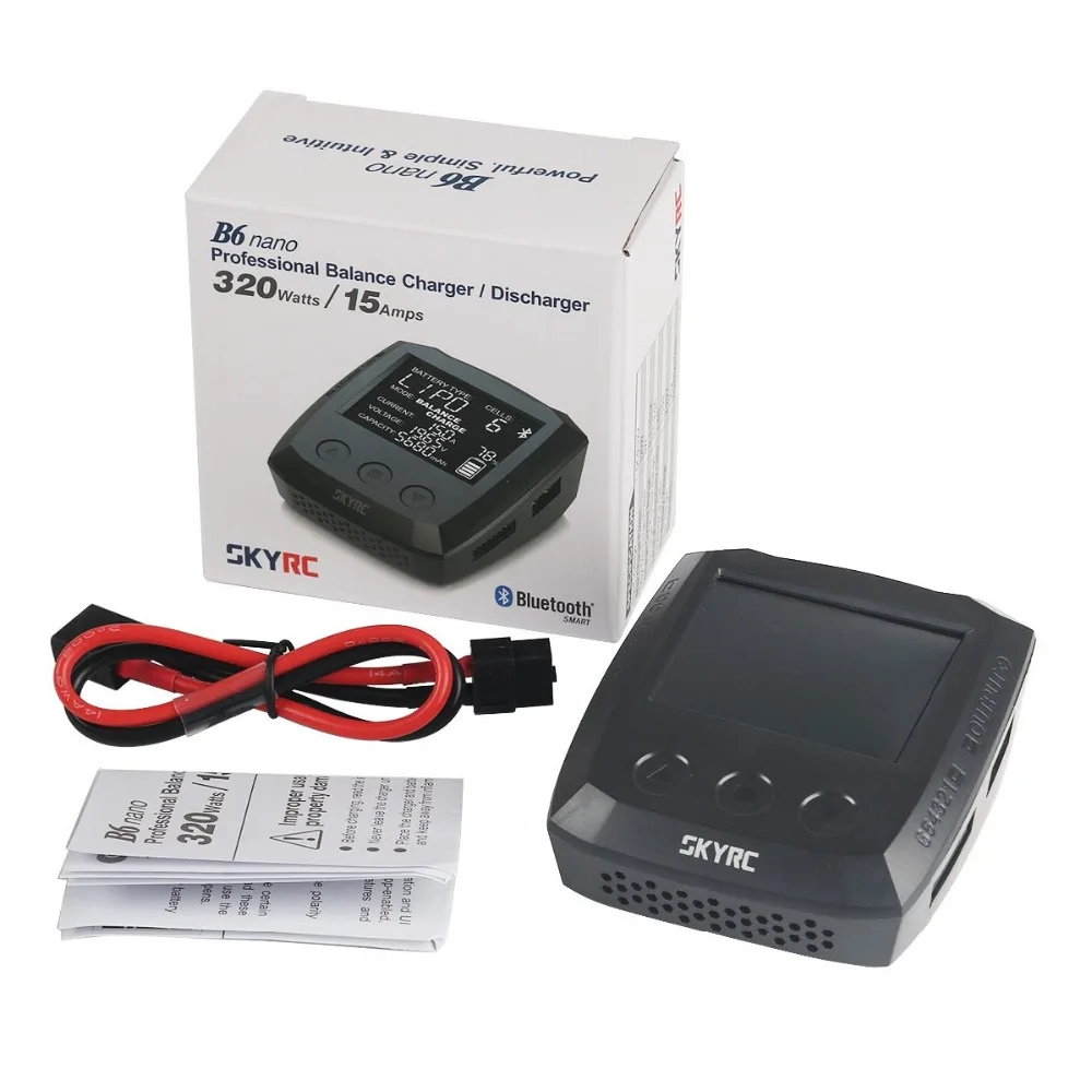SKYRC B6 Nano DC Charger 320W 15A DC Bluetooth Micro Smart Charger for Li-Po Li-Hv Li-Ion Li-Fe NiMH Ni-Cd Pb
SKYRC B6 Nano DC Charger 320W 15A DC Bluetooth Micro Smart Charger for Li-Po Li-Hv Li-Ion Li-Fe NiMH Ni-Cd Pb