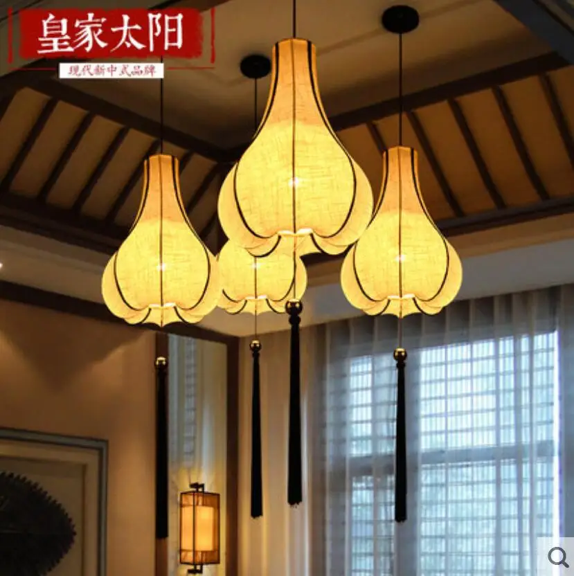 New Chinese style droplight a lotus leaf Creative antique lamp droplight hotel cloth art hand-painted lotus leaf tea restaurant
New Chinese style droplight a lotus leaf Creative antique lamp droplight hotel cloth art hand-painted lotus leaf tea restaurant