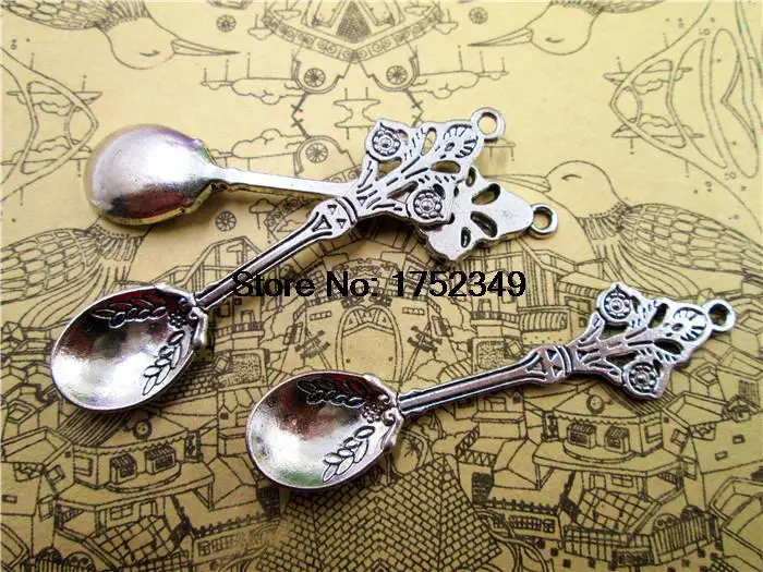 10pcs--Spoon Charms, Antique Tibetan Silver Huge 3D Spoon pendants / charms 60x14mm
10pcs--Spoon Charms, Antique Tibetan Silver Huge 3D Spoon pendants / charms 60x14mm