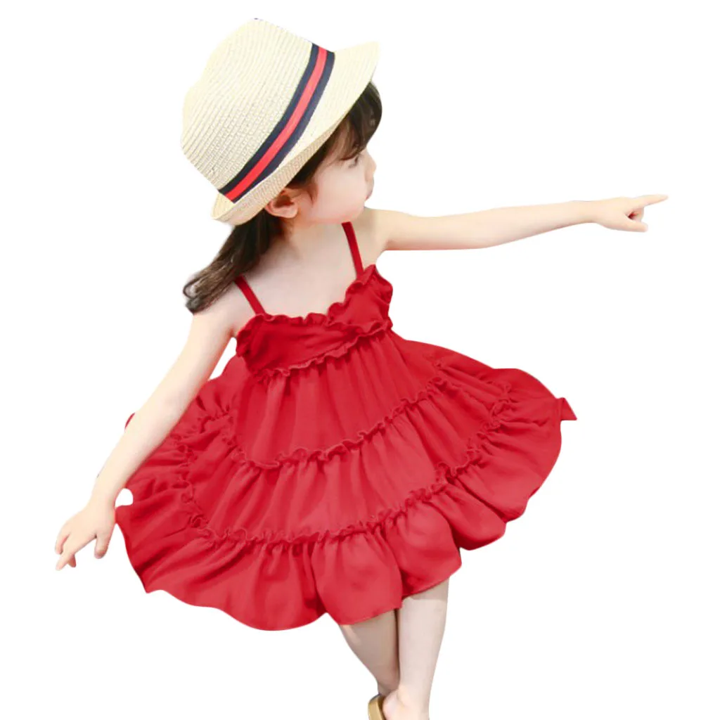 2019 New Style Dress Fashion Simple Toddler Baby Kids Girls Solid Ruffles Ruched Slip Dress Casual Clothes Sports Popular
2019 New Style Dress Fashion Simple Toddler Baby Kids Girls Solid Ruffles Ruched Slip Dress Casual Clothes Sports Popular