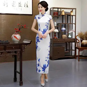 White Chinese Lady Dress Satin Qipao Vintage High Split Elegant Mandarin Collar Cheongsam Printed Short Sleeve Qipao M-XXXL
White Chinese Lady Dress Satin Qipao Vintage High Split Elegant Mandarin Collar Cheongsam Printed Short Sleeve Qipao M-XXXL