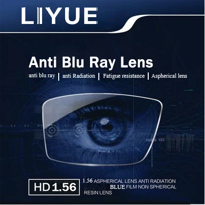 LIYUE index 1.56 aspheric Anti Blu-ray lens anti rediation myopia lens computer lenses resin Fatigue resistance lens Goggles
LIYUE index 1.56 aspheric Anti Blu-ray lens anti rediation myopia lens computer lenses resin Fatigue resistance lens Goggles