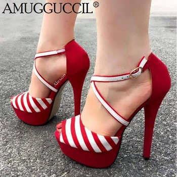 2020 New Plus Big Size 35-52 Blue Red Buckle Fashion Sexy High Heel Platform Party Wedding Summer Female Women Lady Sandal L1028
2020 New Plus Big Size 35-52 Blue Red Buckle Fashion Sexy High Heel Platform Party Wedding Summer Female Women Lady Sandal L1028